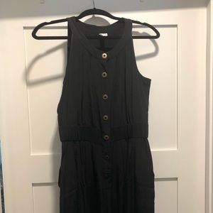 Black Button Romper